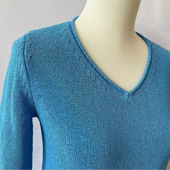 J MCLAUGHLIN CALLUM SWEATER XS V NECK HAVANA KNIT YARN RELAXED CASUAL COASTAL - Picture 6 of 12